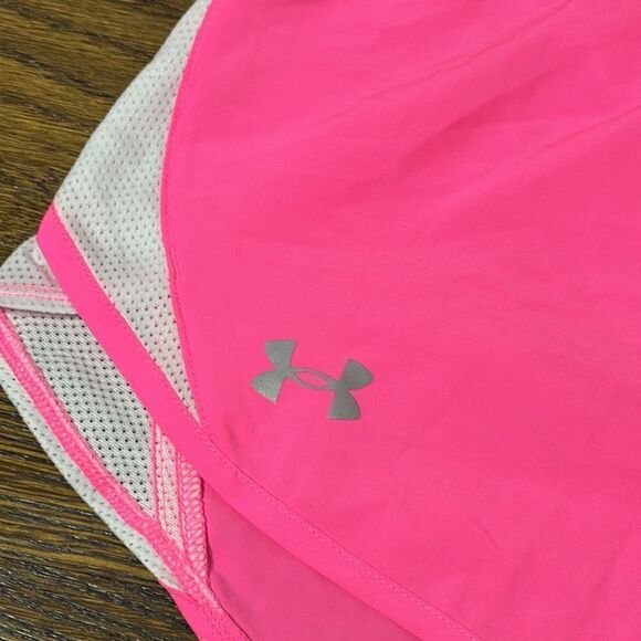 Under Armour Bright Pink Running Shorts - Size Medium - Picture 2 of 9